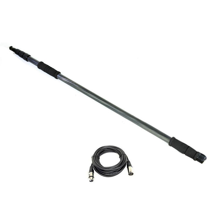 Proaim 12ft Carbon Fiber Boom Pole, 20ft Long XLR Cable