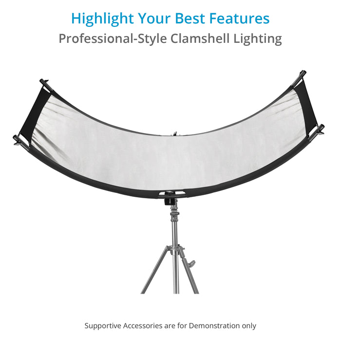 Proaim Cube Silver Fabric Reflector for CatchLight Panel | For Portrait, Fashion, Beauty Photography