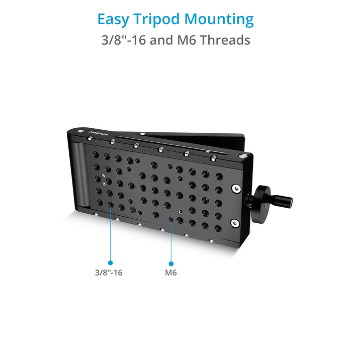 Proaim MicroTilt Wedge Camera Plate | Auto-Lock Tilt, Range: 0-106° | Payload – 30kg/66lb