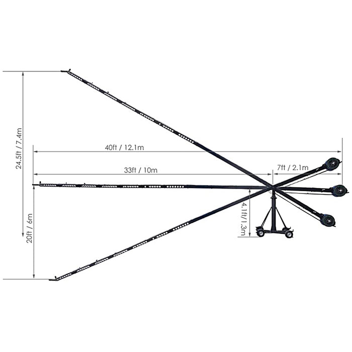 Proaim 40ft Fraser Camera Crane Jib Starter Package for Filmmakers & Production Units