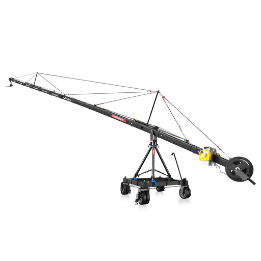 Proaim 40ft Jumbo Film Production Package - Camera Jib Crane w Heavy-Duty Stand, Dolly & 3-Axis Pan-Tilt Head