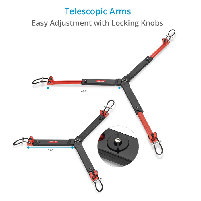 Proaim Heavy-Duty Ground Spreader V1 for Twin Spiked Feet Camera Tripods