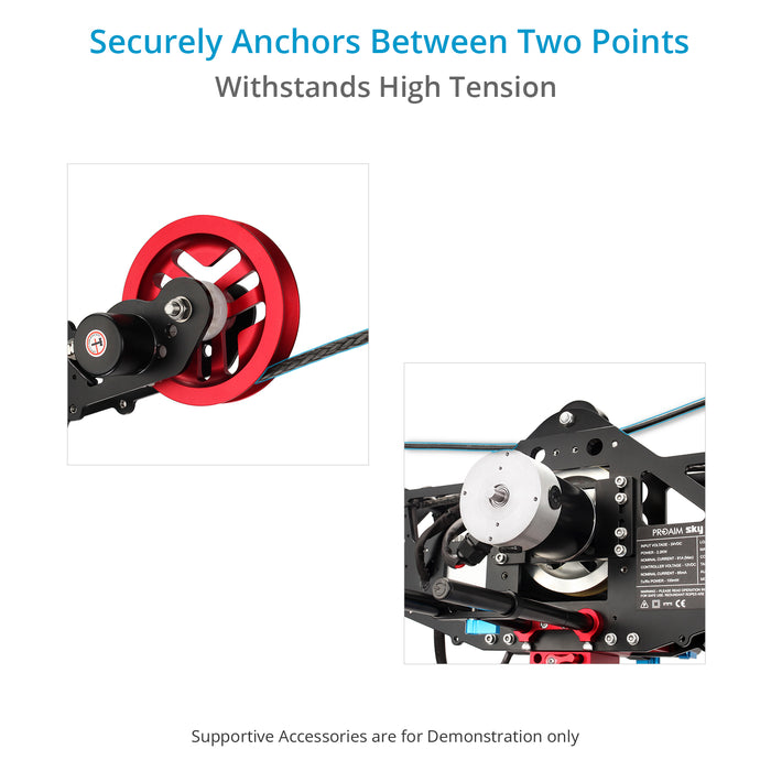 Proaim Safety Cable for Sky-Walker Pro Cinema Cablecam System| Dyneema. Steel.