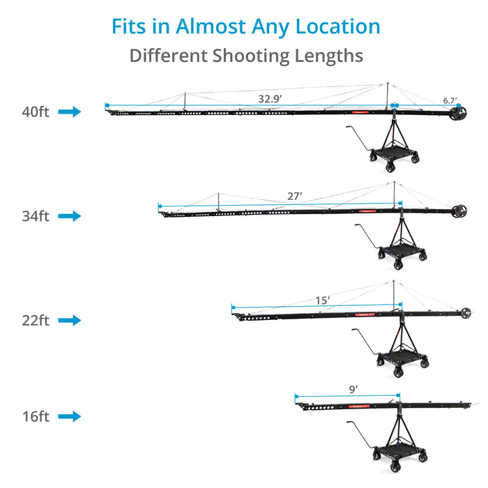 Proaim Wave-9 40ft Camera Crane Base Package