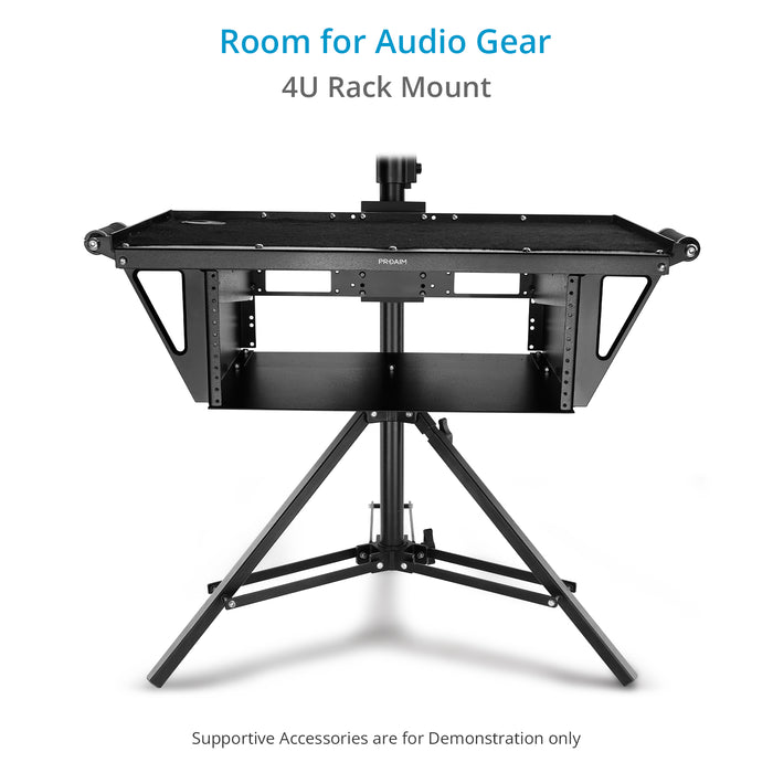 Proaim Workstation with 4U Rack for Proaim Alpha Stand | Clamping Range: 38mm to 50mm