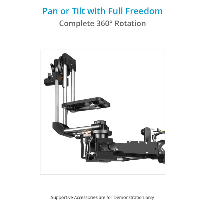 Proaim Explorer Pan Tilt Head for Camera Jib Crane, 8kg/17.6lb Payload