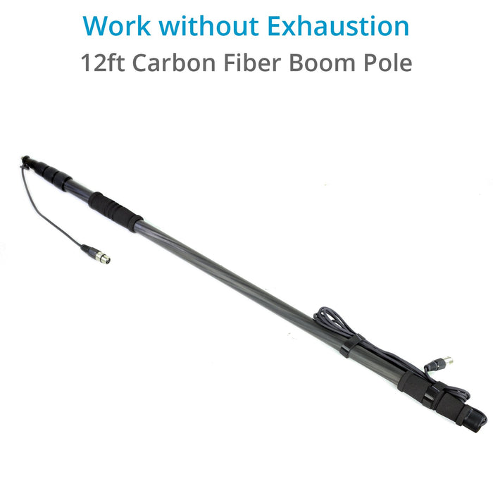 Proaim 12ft Carbon Fiber Boom Pole for Microphones / Audio Recording