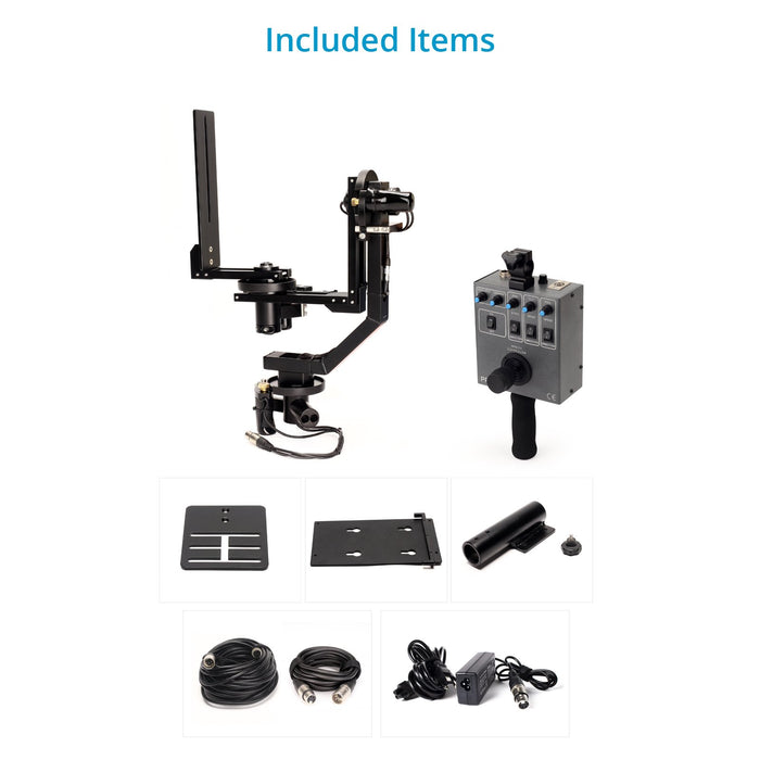 PROAIM Spin-3 (3-Axis) Motorized Pan Tilt Head for Camera Jib Crane, Payload- 15kg/33lb