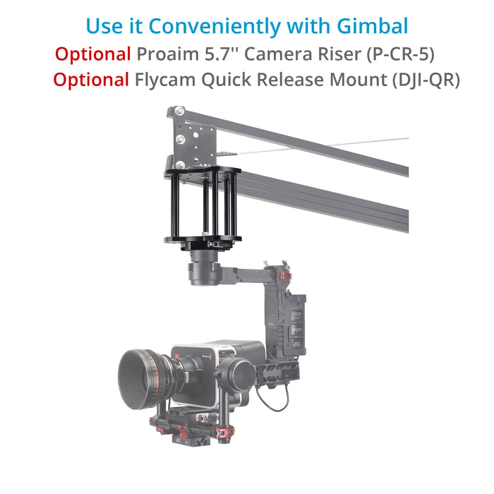 Proaim 18ft Camera Crane Jib with Stand for Gimbals, Pan-Tilt & Fluid Head