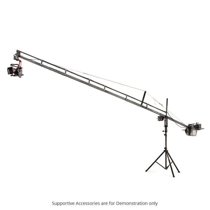 PROAIM 18ft Camera Crane with Jr. Pan and Tilt Head, Tripod Stand and 12V Battery Pack