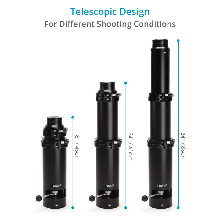 Proaim Bull Telescopic Gas Lift Bazooka for Camera Dolly