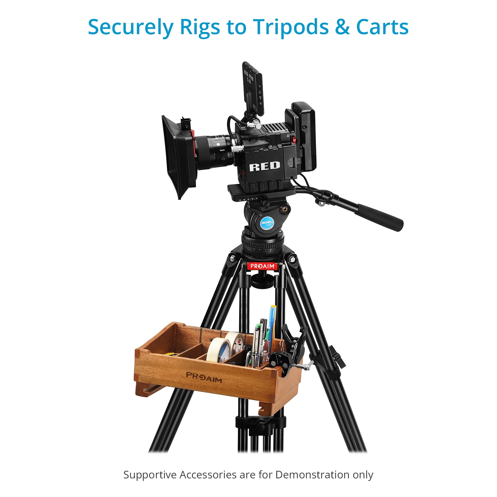 Camera Assistant Front Wooden Box for Accessories, | Proaim