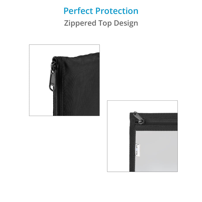 Proaim Cube 4 Pouches Set – 3x Clear Pouch (6.5 x 6.5") & Padded Pouch (8.5 x 9") for Camera Accessories