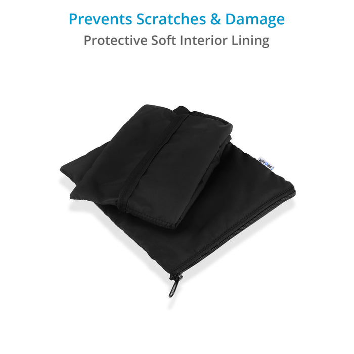 Proaim Cube 4 Pouches Set – 3x Clear Pouch (6.5 x 6.5") & Padded Pouch (8.5 x 9") for Camera Accessories