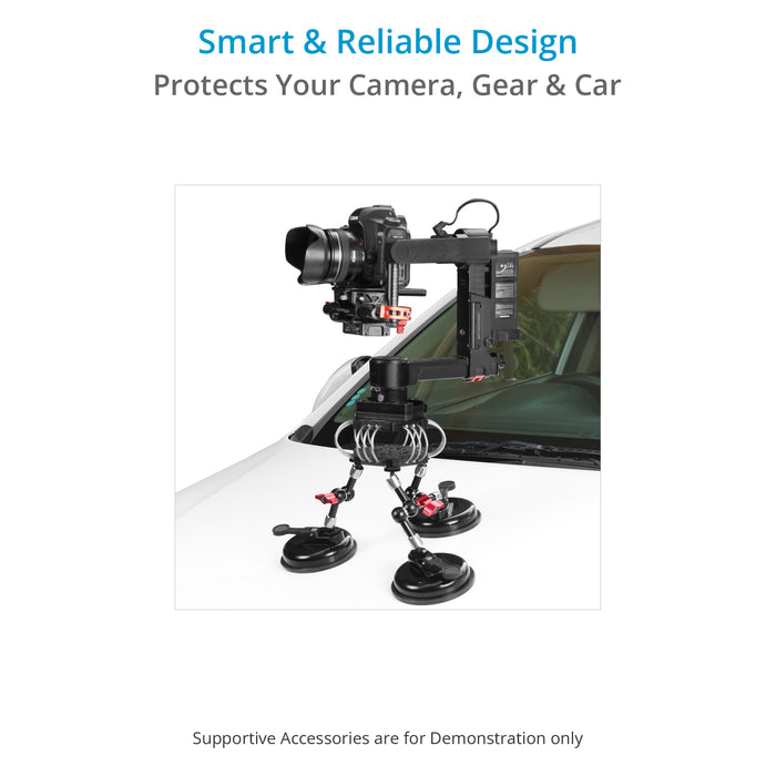 Proaim Iso-Grip Vibration Isolator Car Camera Suction Mount for Small Gimbals