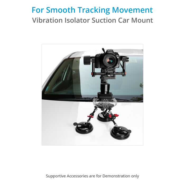 Proaim Iso-Grip Vibration Isolator Car Camera Suction Mount for Small Gimbals