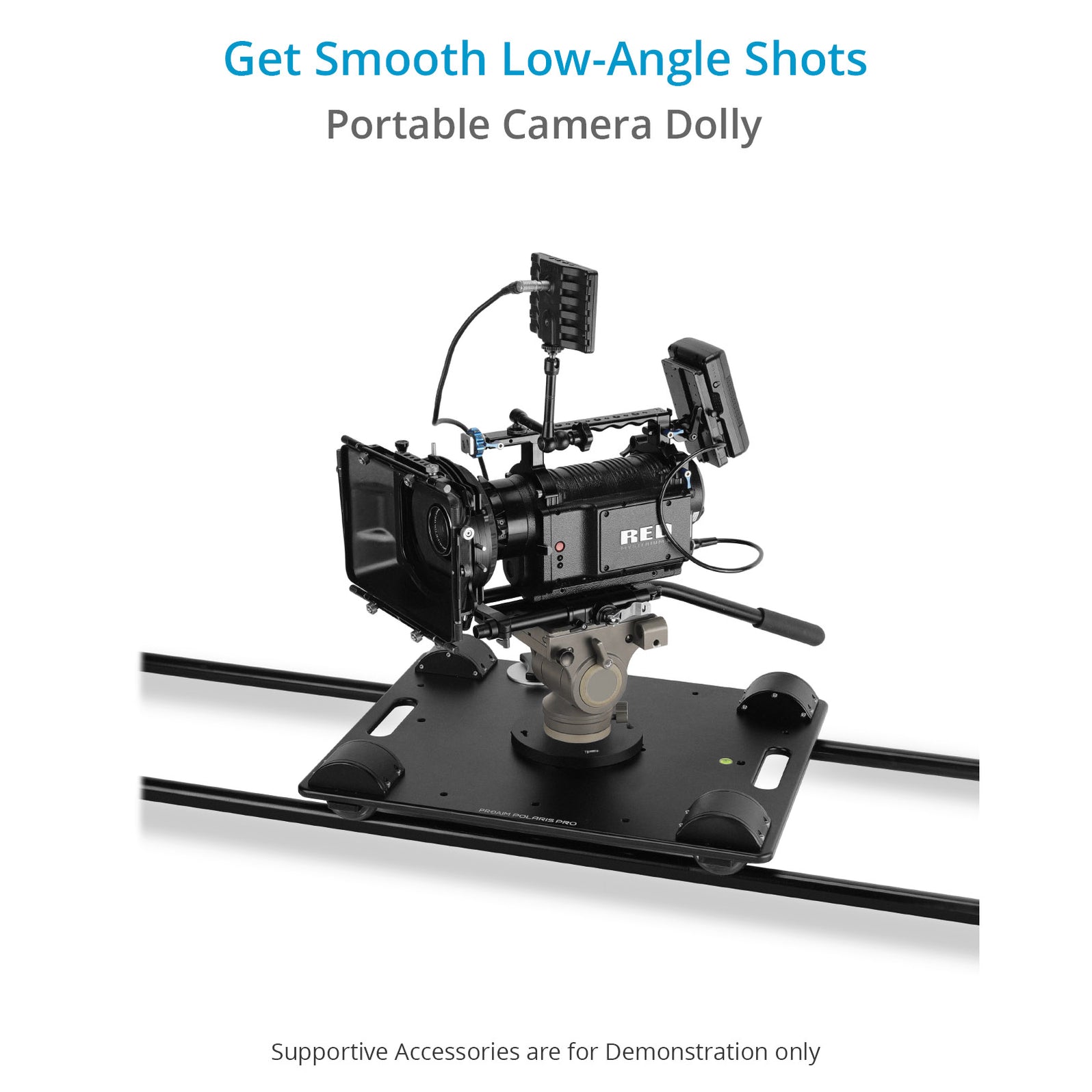 Proaim Polaris Pro LowProfile Video Camera Dolly w Universal Track En