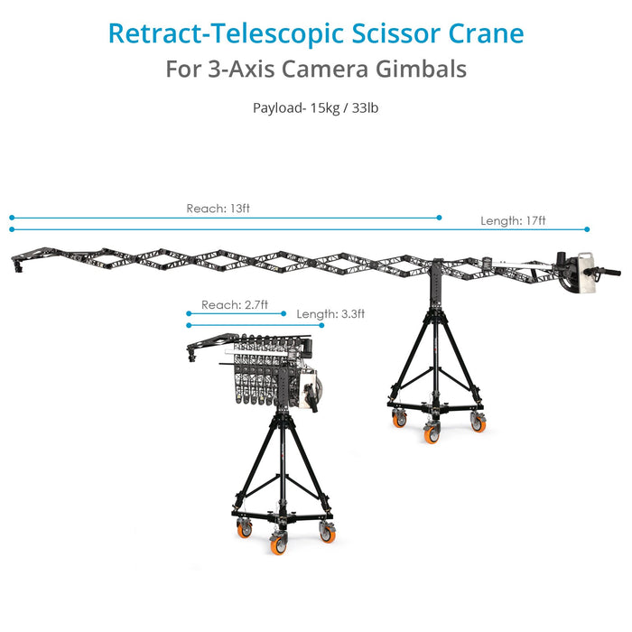 Proaim Powermatic Scissor 17ft Telescopic Camera Jib Crane Package