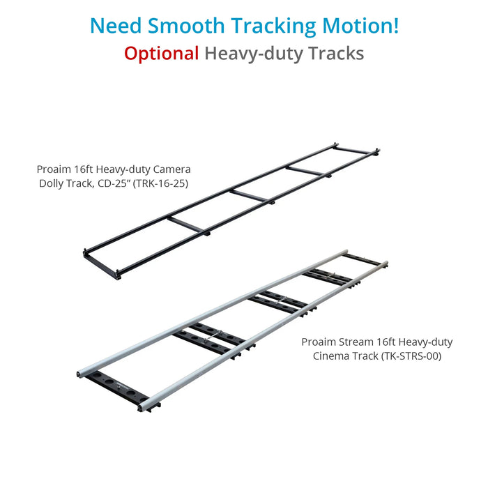 Proaim Quad-4 Pro Film Camera Doorway Dolly | All-Wheel Steering