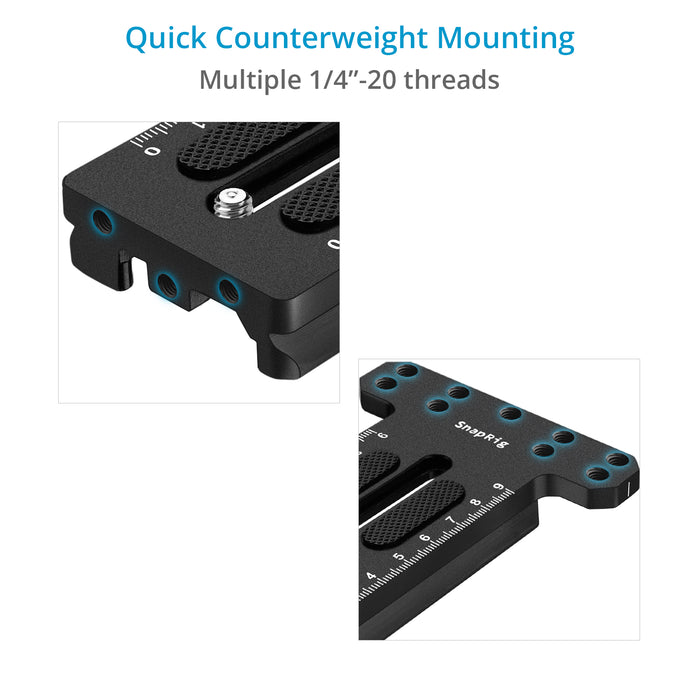 Proaim SnapRig Camera Plate Counterweight Mounting for DJI Ronin-S Gimbal. MP224.