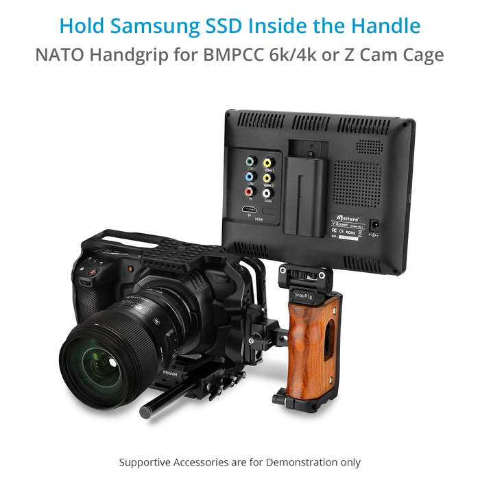 Proaim SnapRig NATO Handle for Samsung T5 SSD | for BMPCC 6K/4K & Z CAM Camera