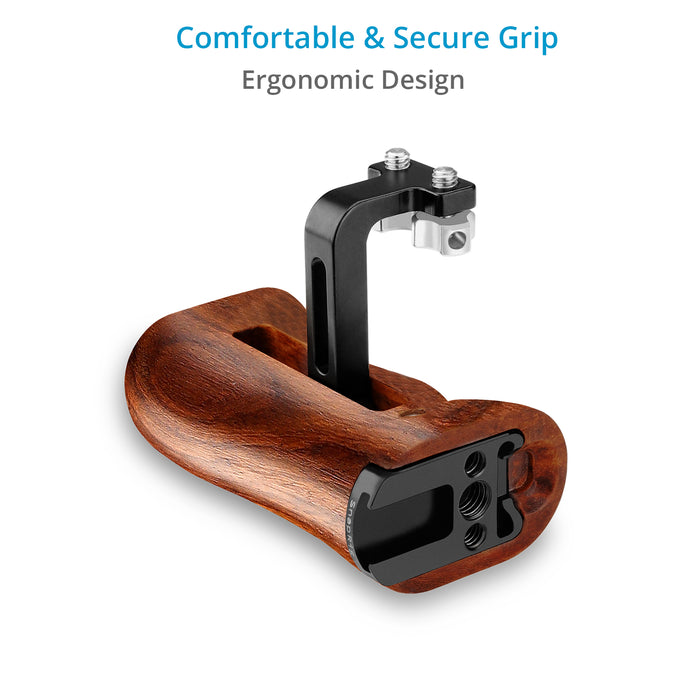 Proaim SnapRig Universal Wood Side Handle (1/4”-20 Mount) for Camera Cage Rigs. WSH255