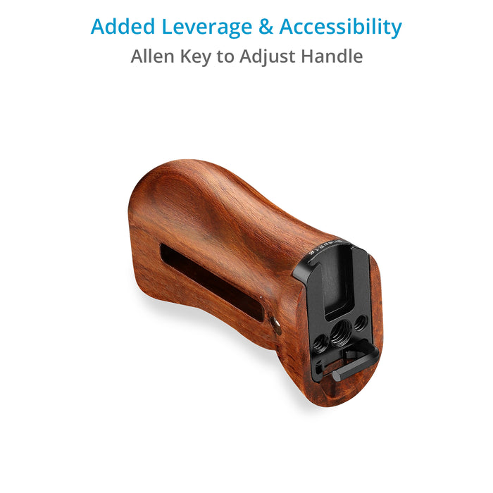 Proaim SnapRig Universal Wood Side Handle (1/4”-20 Mount) for Camera Cage Rigs. WSH255