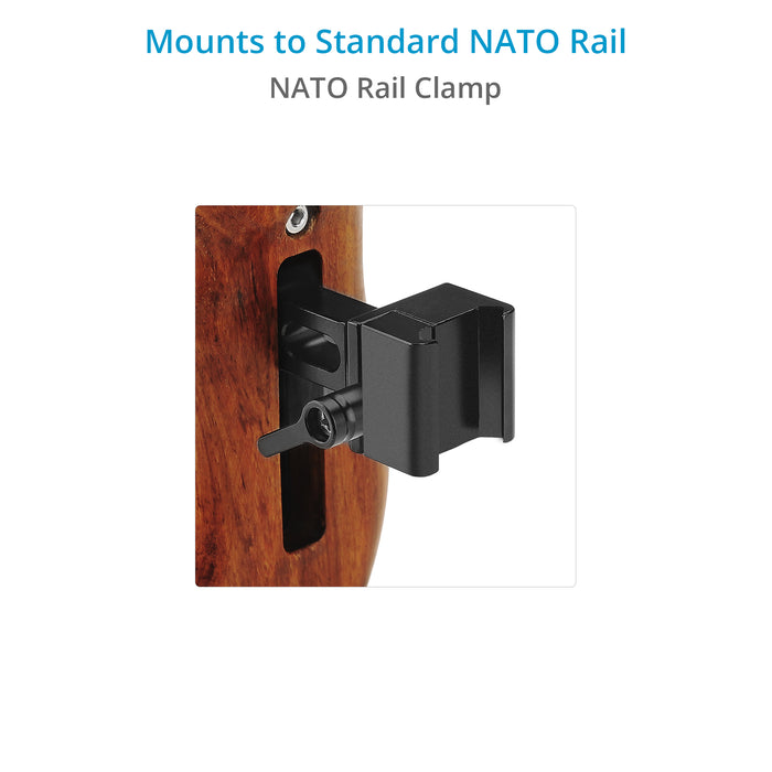 Proaim SnapRig Wood Side Handle (NATO Mount) for Camera Cage Rigs. WSH256