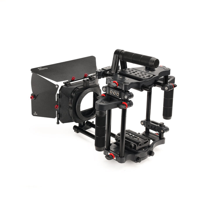 Filmcity Power DSLR Camera Cage with MB-600 Sunshade Matte Box Combo Kit