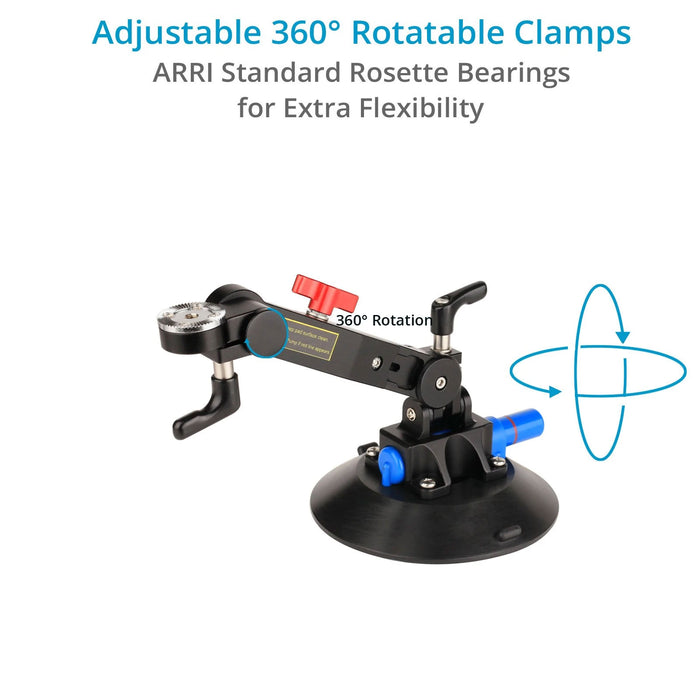 Proaim Gripmax Vibration Isolator Suction Car Mount with Flight Case