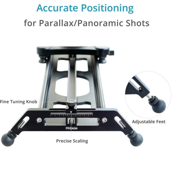 Proaim 4ft Wide base Autopan 2-Axis Camera Slider